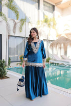 Joban Fashion Rama Kurta Set Velvet Embroidery Sequence Work | Grocsy
