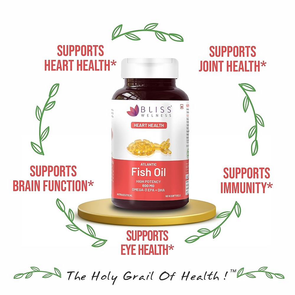 Bliss Welness Fish Oil Softgel Capsules | Grocsy