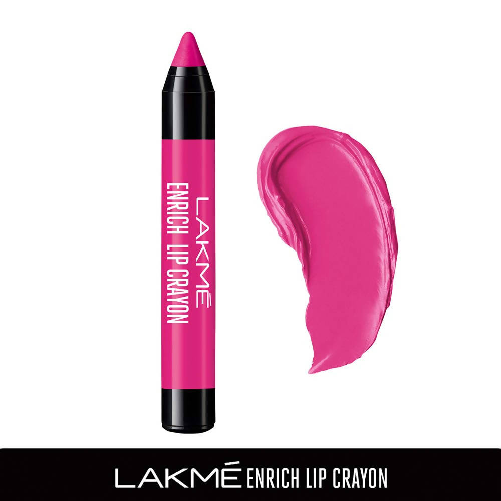 Lakme Enrich Lip Crayon - Pink Burst | Grocsy