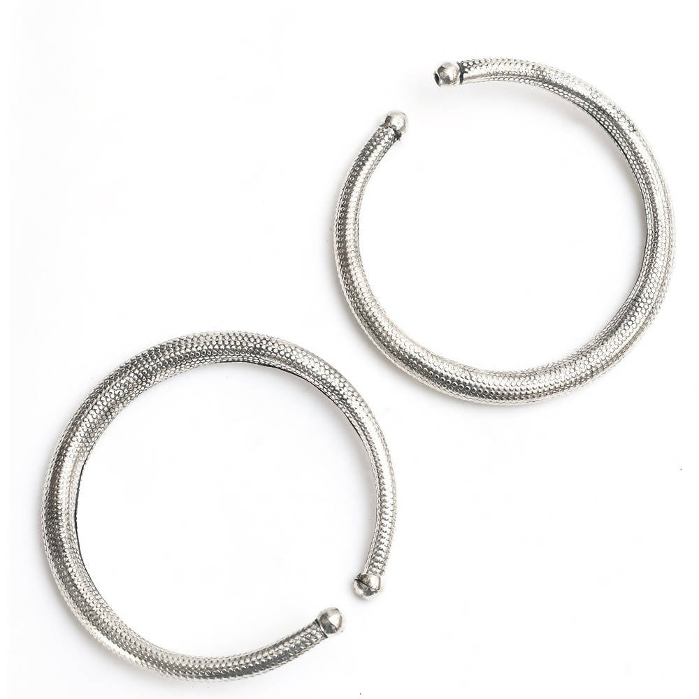 Mominos Fashion Kamal Johar Oxidised Silver Anklets | Grocsy
