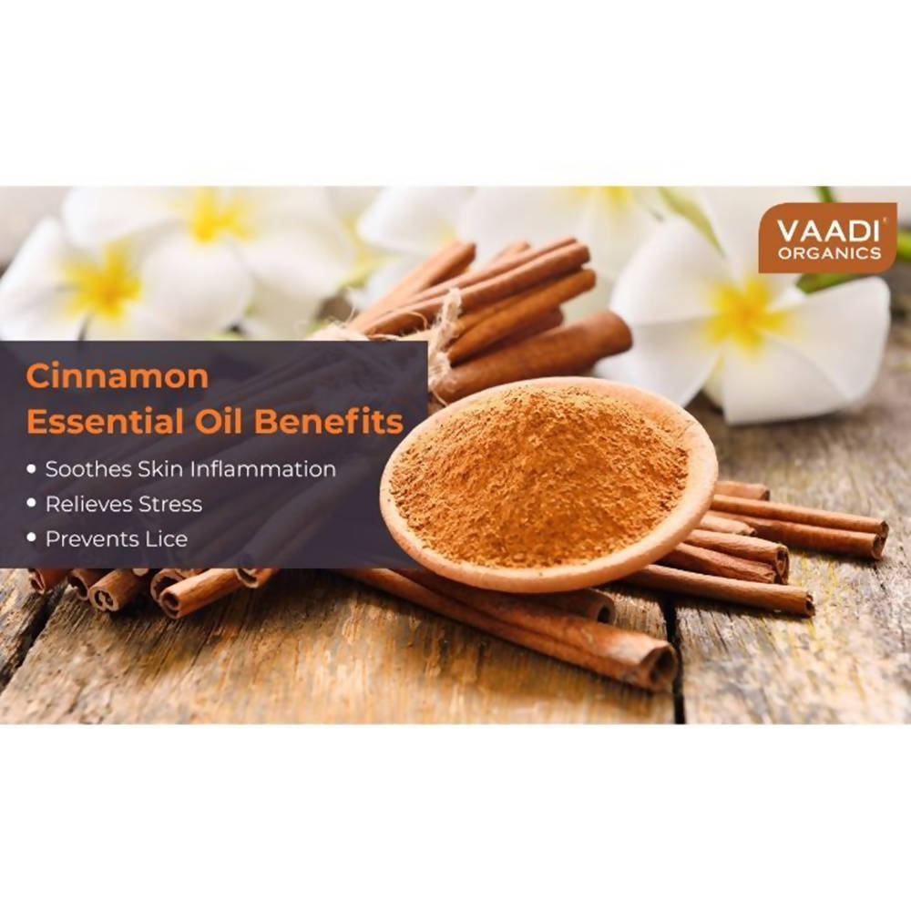Vaadi Herbals Cinnamon 100% Pure Essential Oil Therapeutic Grade | Grocsy