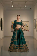 Lehenga Mart Designer Indian Wedding Lehenga Choli-Green | Grocsy