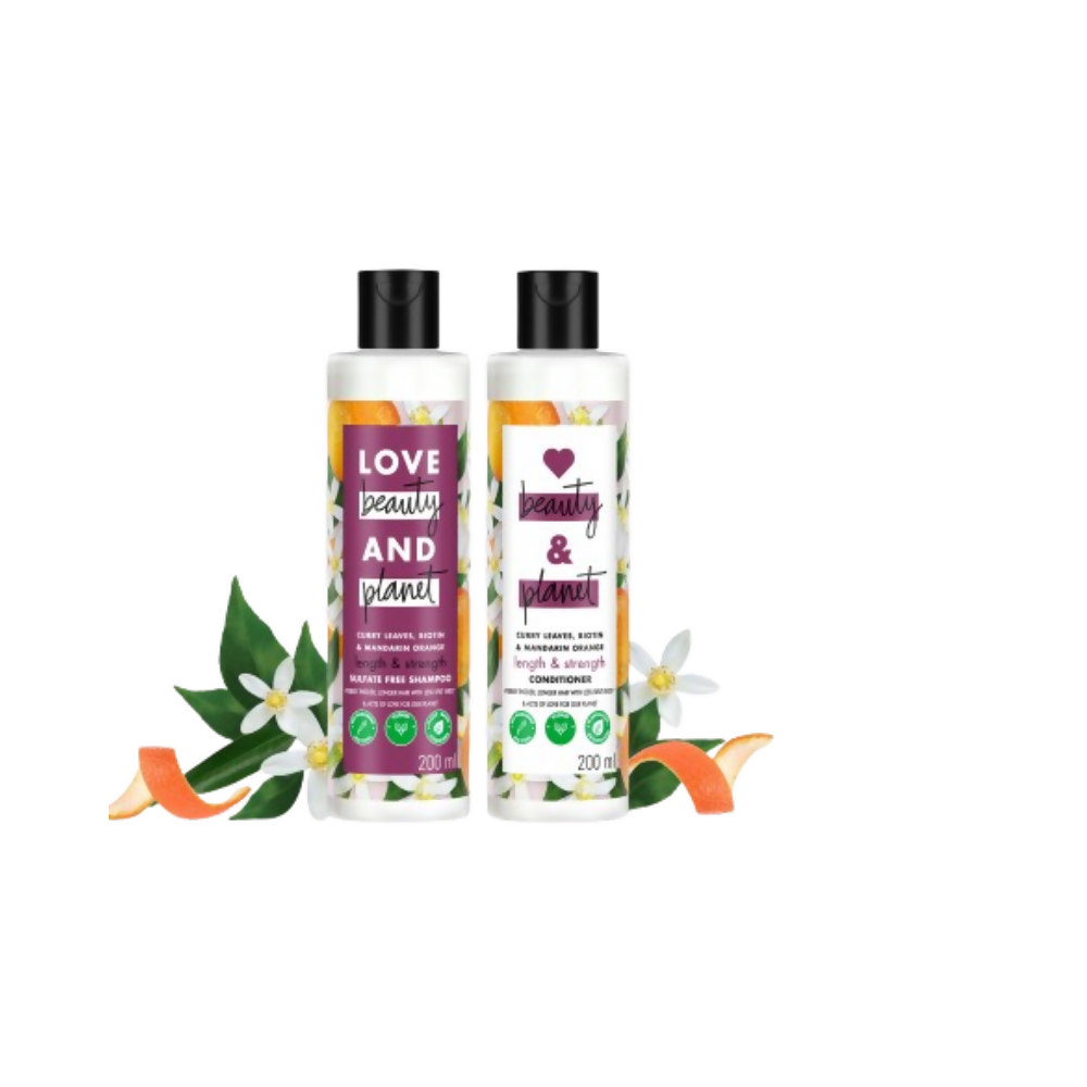 Love Beauty And Planet Curry Leaves Biotin & Mandarin Hair Care Combo | Grocsy