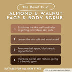 Organicos Almond+Walnut Face & Body Scrub | Grocsy