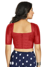 Aastha Fashion Women's Red Art Silk Designer Traditional Readymade Blouse | Grocsy