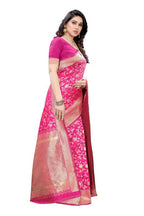 Vamika Banarasi Jacquard Weaving Pink Saree (PARINITI PINK) | Grocsy