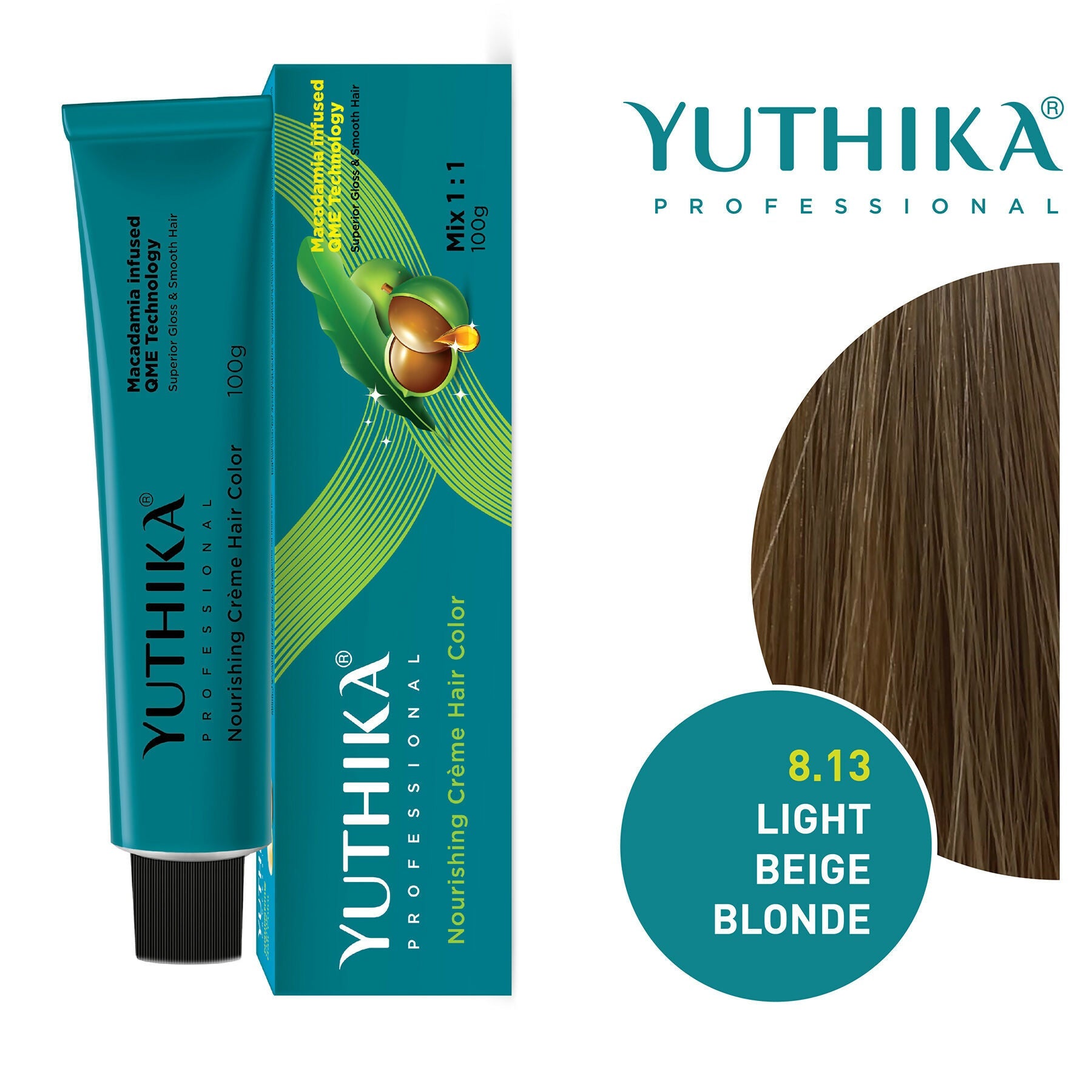 Yuthika Professional Creme Hair Colour - Light Beige Blonde | Grocsy