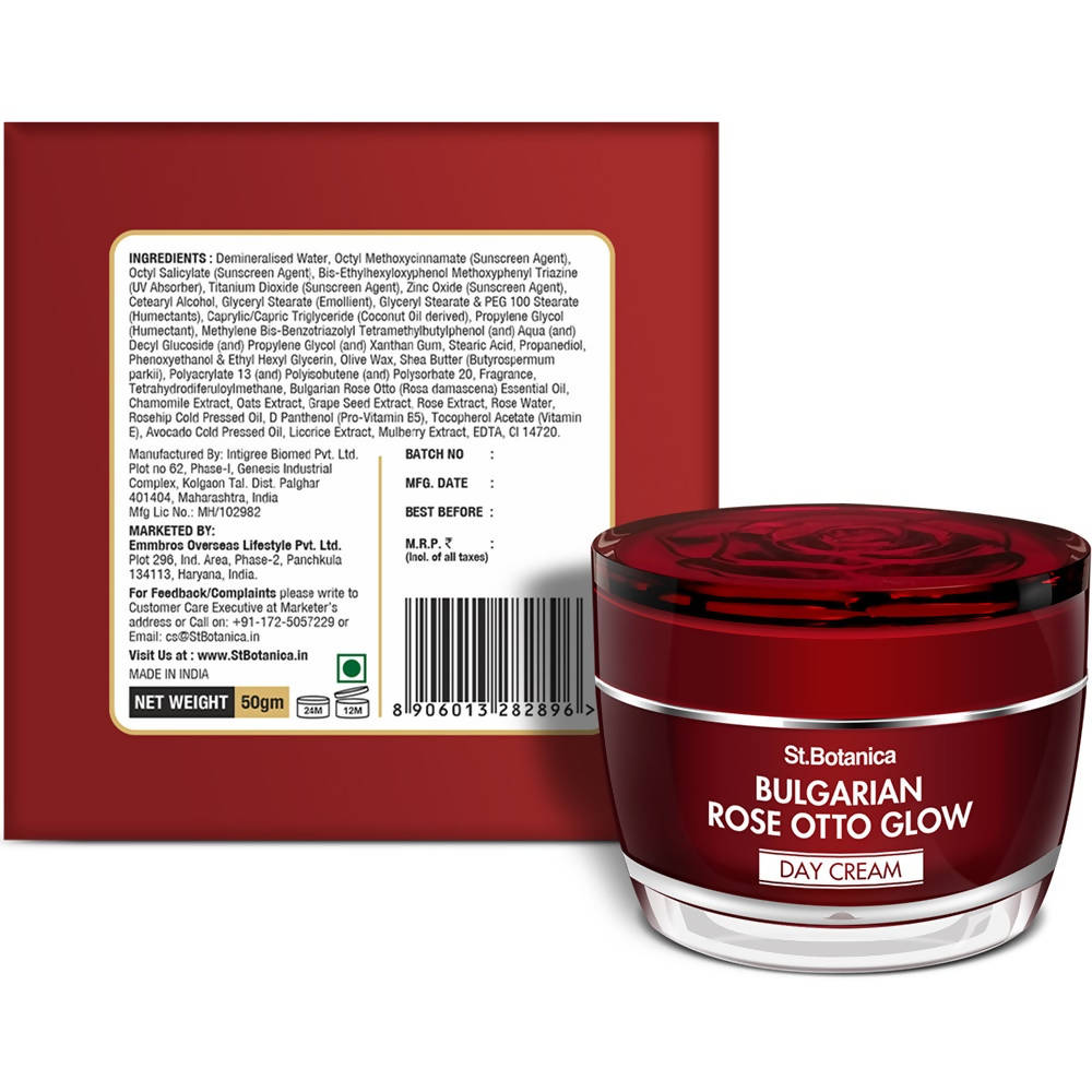 St.Botanica Bulgarian Rose Otto Glow Day Cream | Grocsy