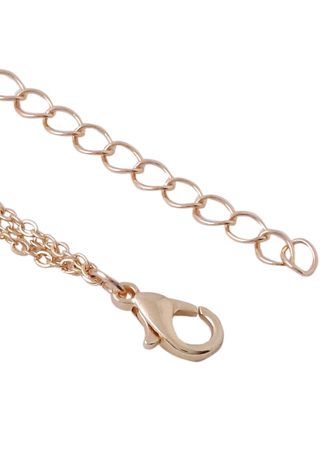 NVR Women's 3 Layered Gold-Polished Minimal Layered Necklace | Grocsy