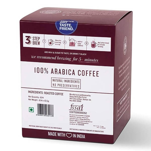 Sleepy Owl Coffee Dark Roast Hot Brew Bags | Grocsy