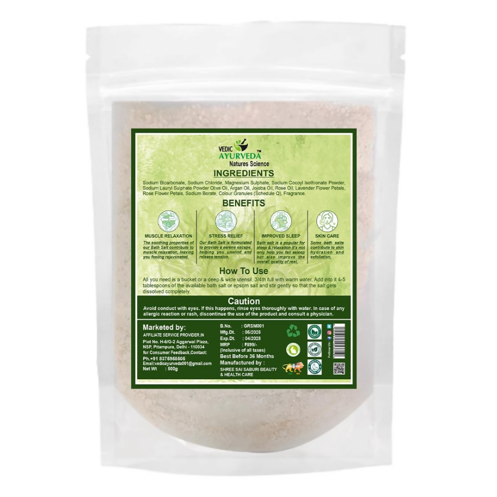 VedicAyurveda Lemongrass Bath Salt | Grocsy