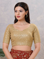 Joban Fashion Women Silk Gold Stitched Blouse | Grocsy