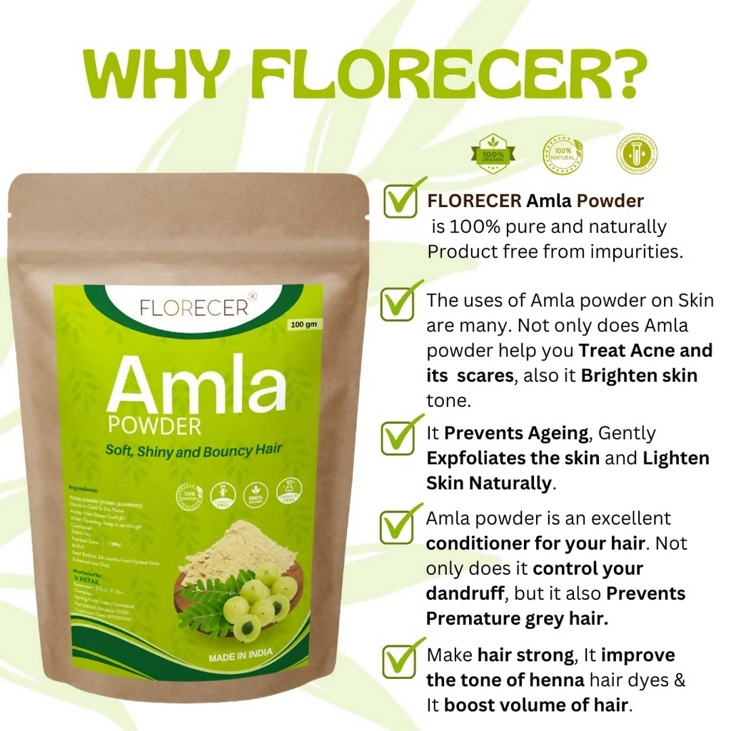 Florecer Amla Powder For Hair | Grocsy