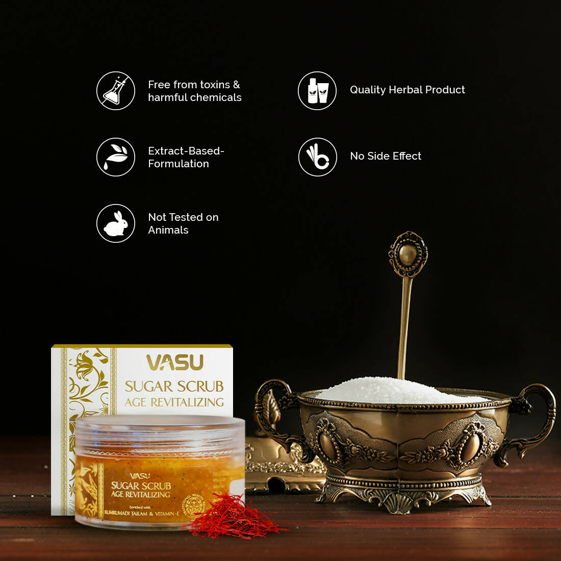 Vasu Healthcare Age Revitalizing Sugar Scrub | Grocsy