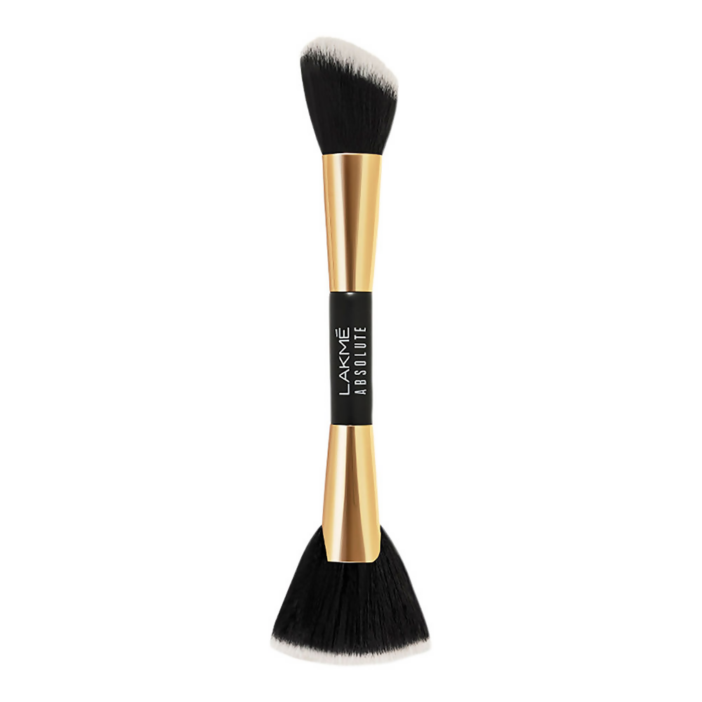 Lakme Absolute Makeup Master Tools - Dual Ended Blush And Contour Brush | Grocsy