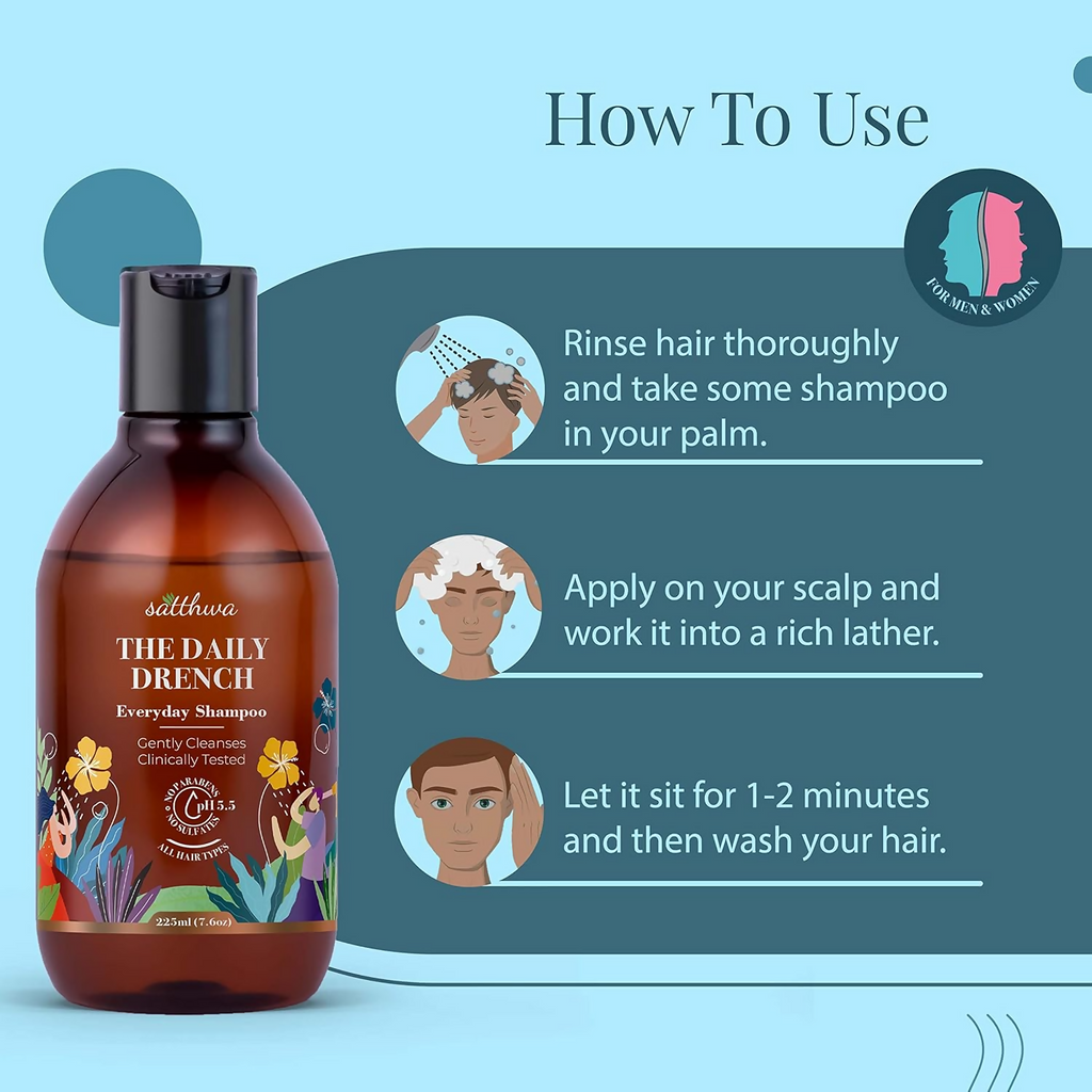 Satthwa The Daily Drench Everyday Mild Shampoo | Grocsy