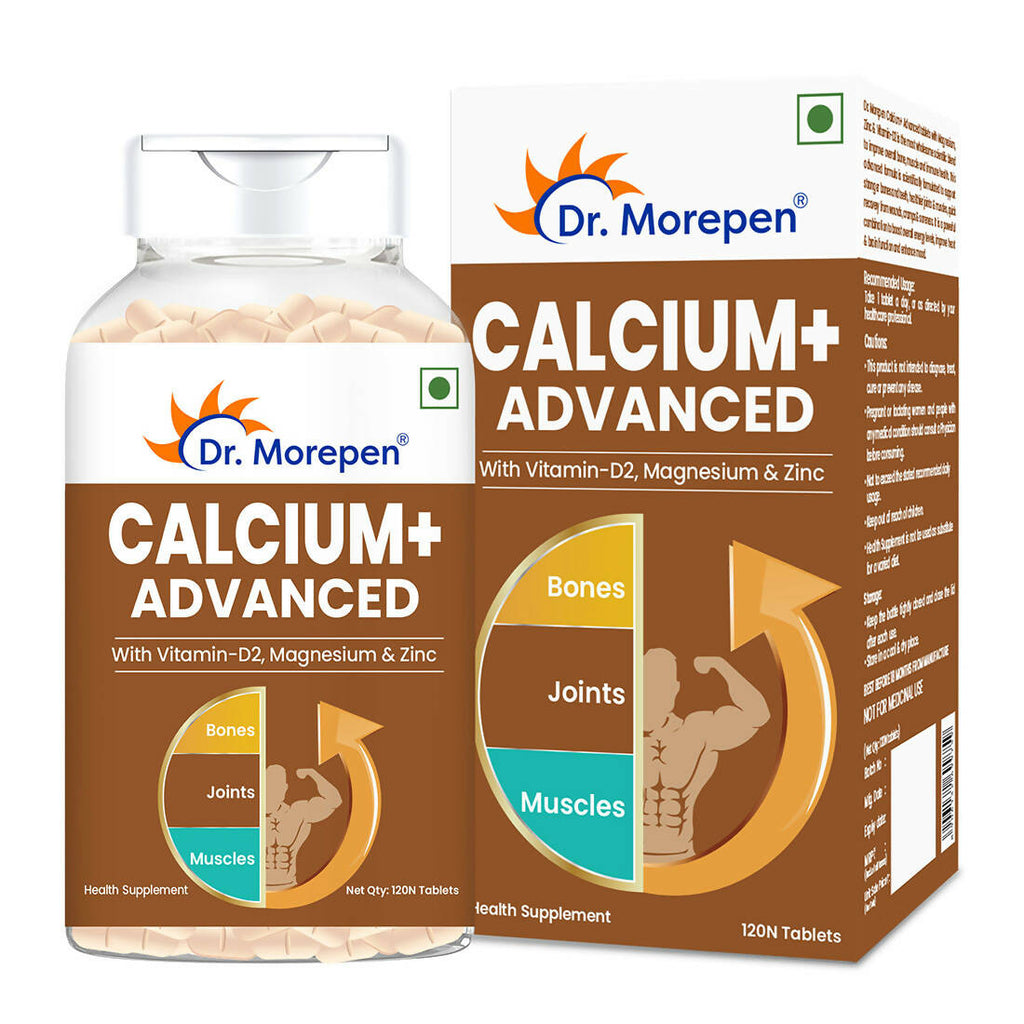 Dr. Morepen Calcium+ Advanced Tablets with Vitamin - D2, Magnesium & Zinc | Grocsy