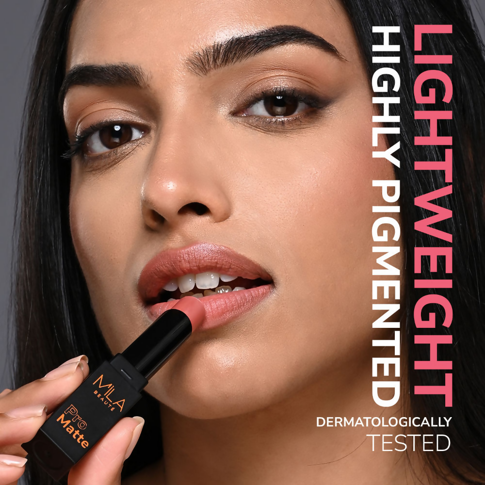 Mila Beaute Pro Matte Long Lasting Creamy Matte Finish Lipstick - Neerja | Grocsy