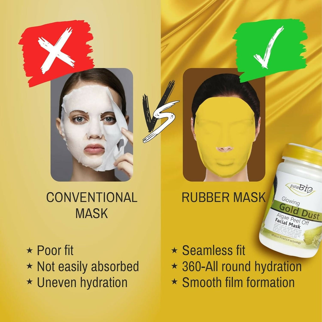 Purobio Algae Peel Off Face Mask 24k gold Facial Mask | Grocsy