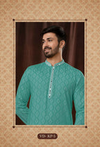 Joban Fashion Green Art Silk Kurta Pyjama | Grocsy