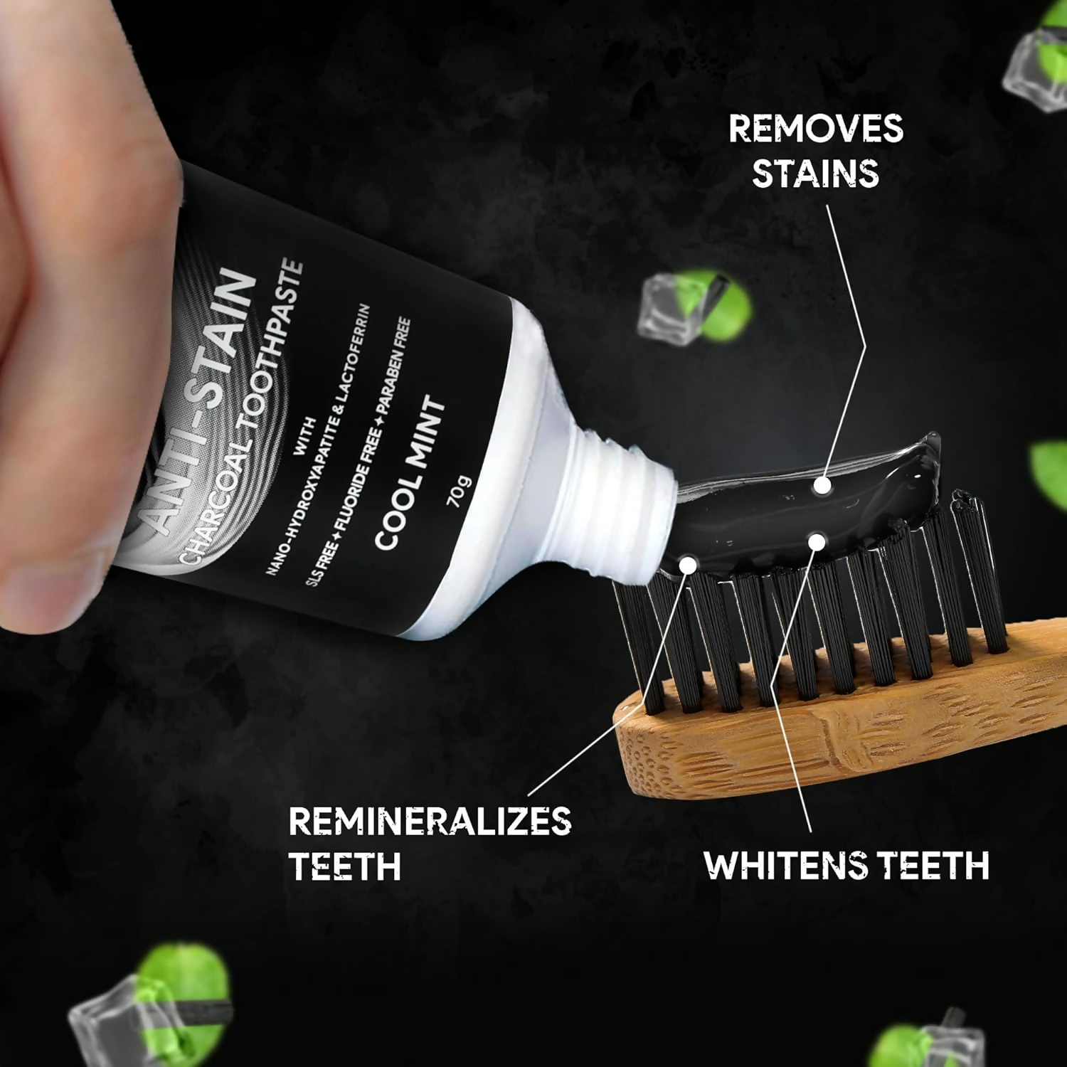 Dente91 Anti-Stain Charcoal Toothpaste | Grocsy