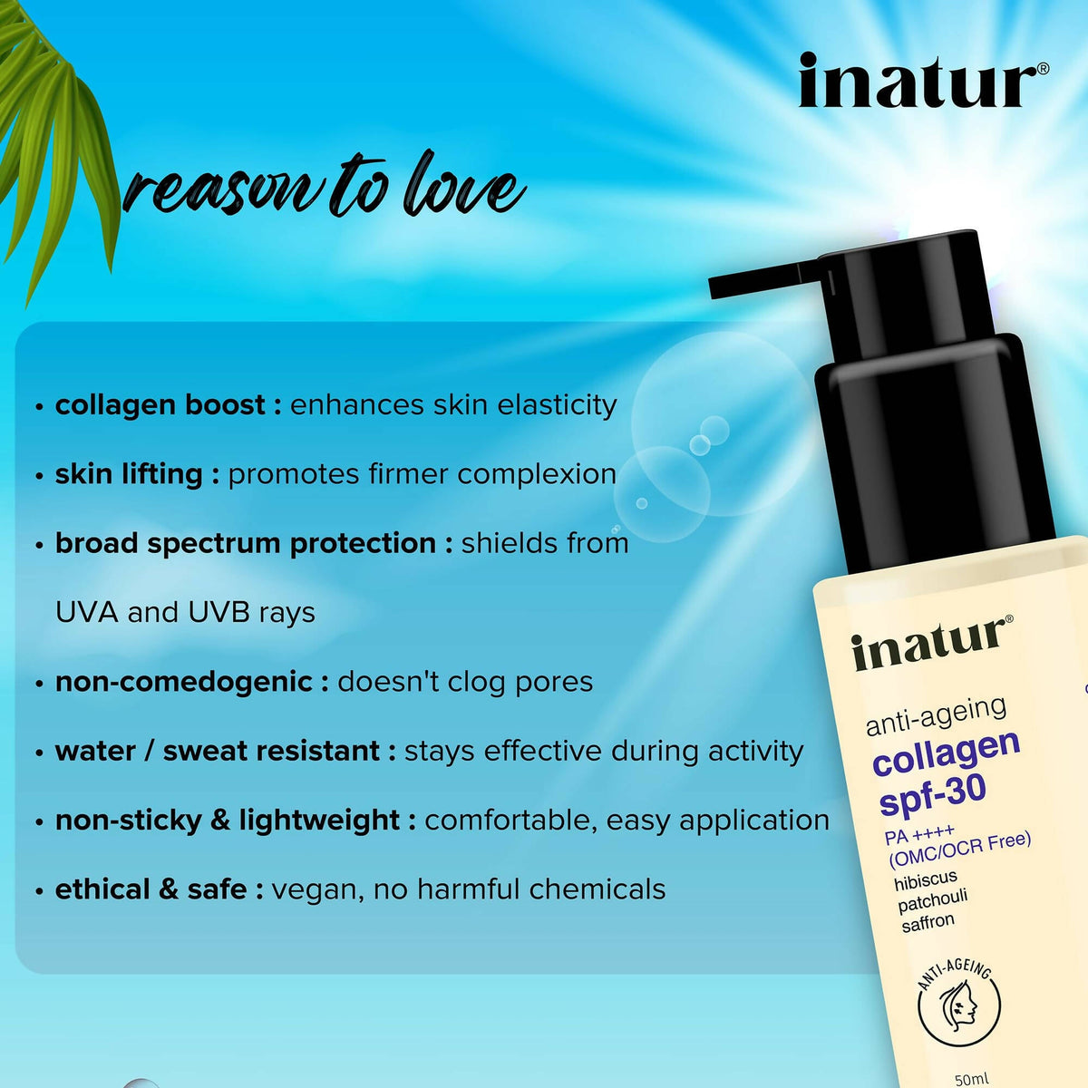 Inatur Collagen Sunscreen SPF30 | Grocsy