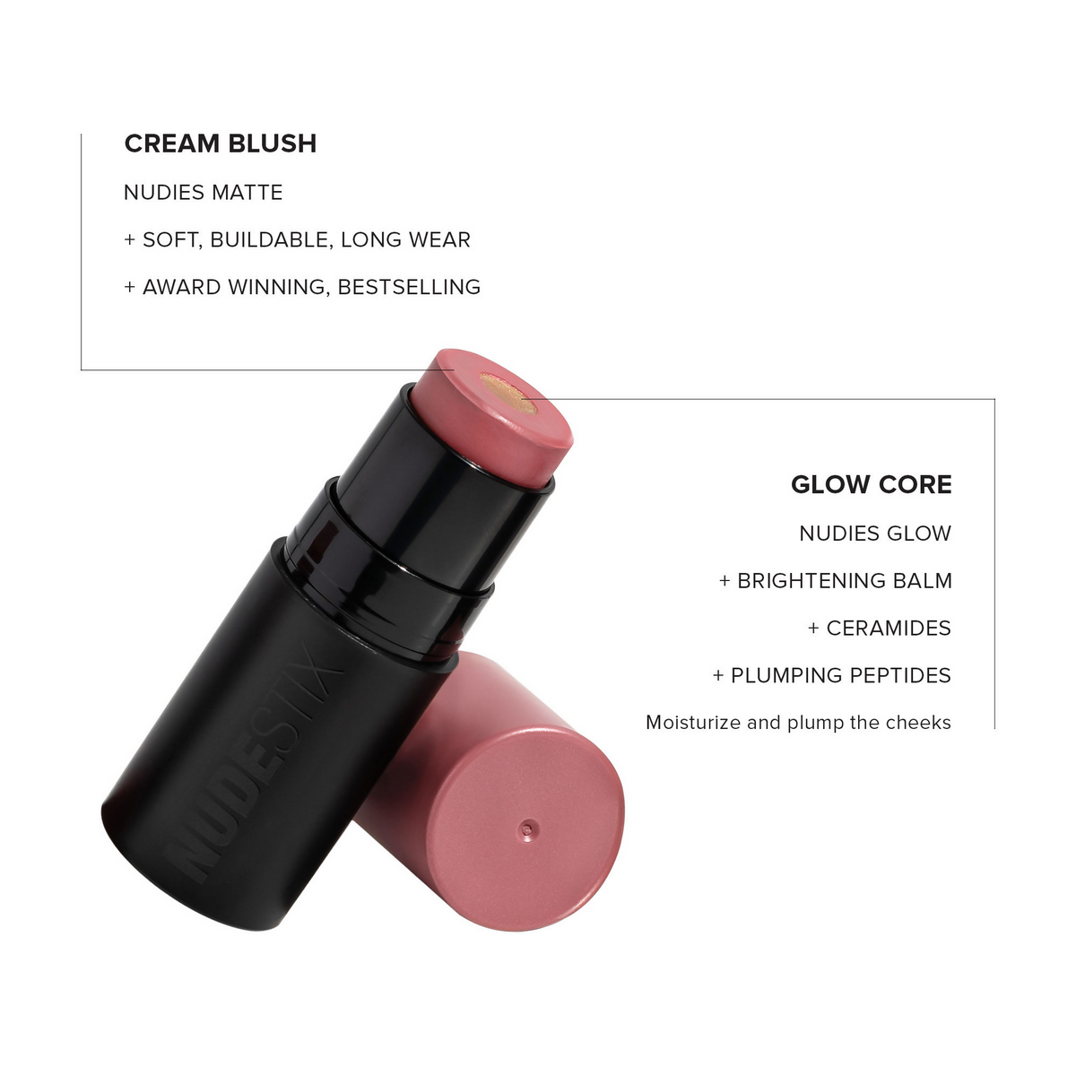 Nudestix Nudies Matte + Glow Core All Over Face Blush - Tan Glow | Grocsy