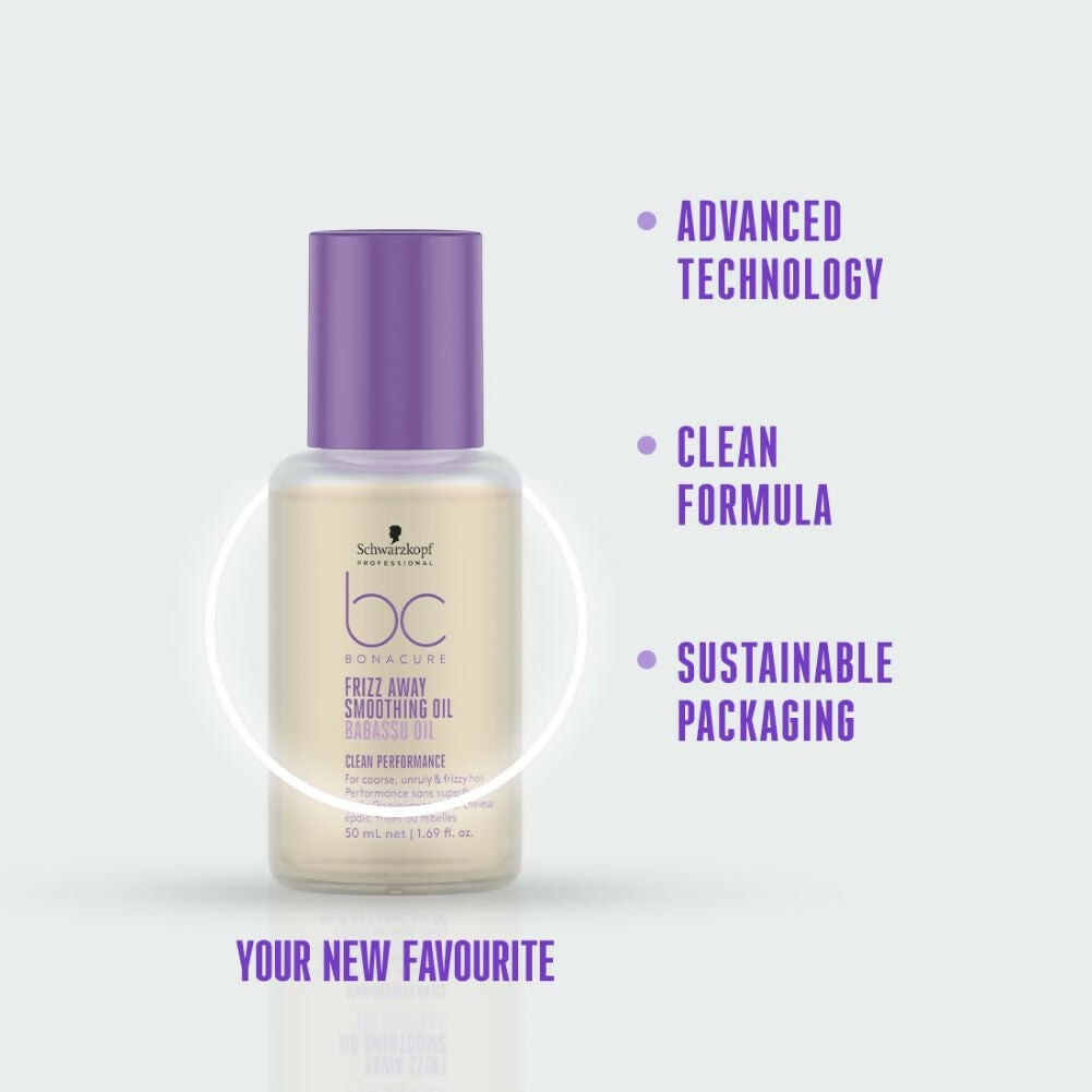 Schwarzkopf Professional Bonacure Frizz Away Smoothing Oil with Babassu Oil | Grocsy