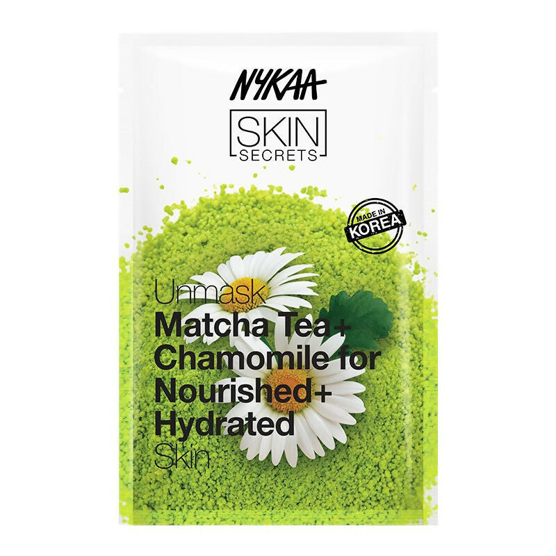 Nykaa Skin Secrets Exotic Indulgence Matcha Tea+Chamomile Sheet Mask For Nourished & Hydrated Skin | Grocsy