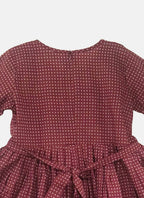 Ahalyaa Maroon Pure Cotton Digital Printed Kids Kurta Sharara Set For Girls | Grocsy