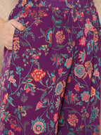 Ahalyaa Women's Traditional wear Kurta Set - Purple | Grocsy