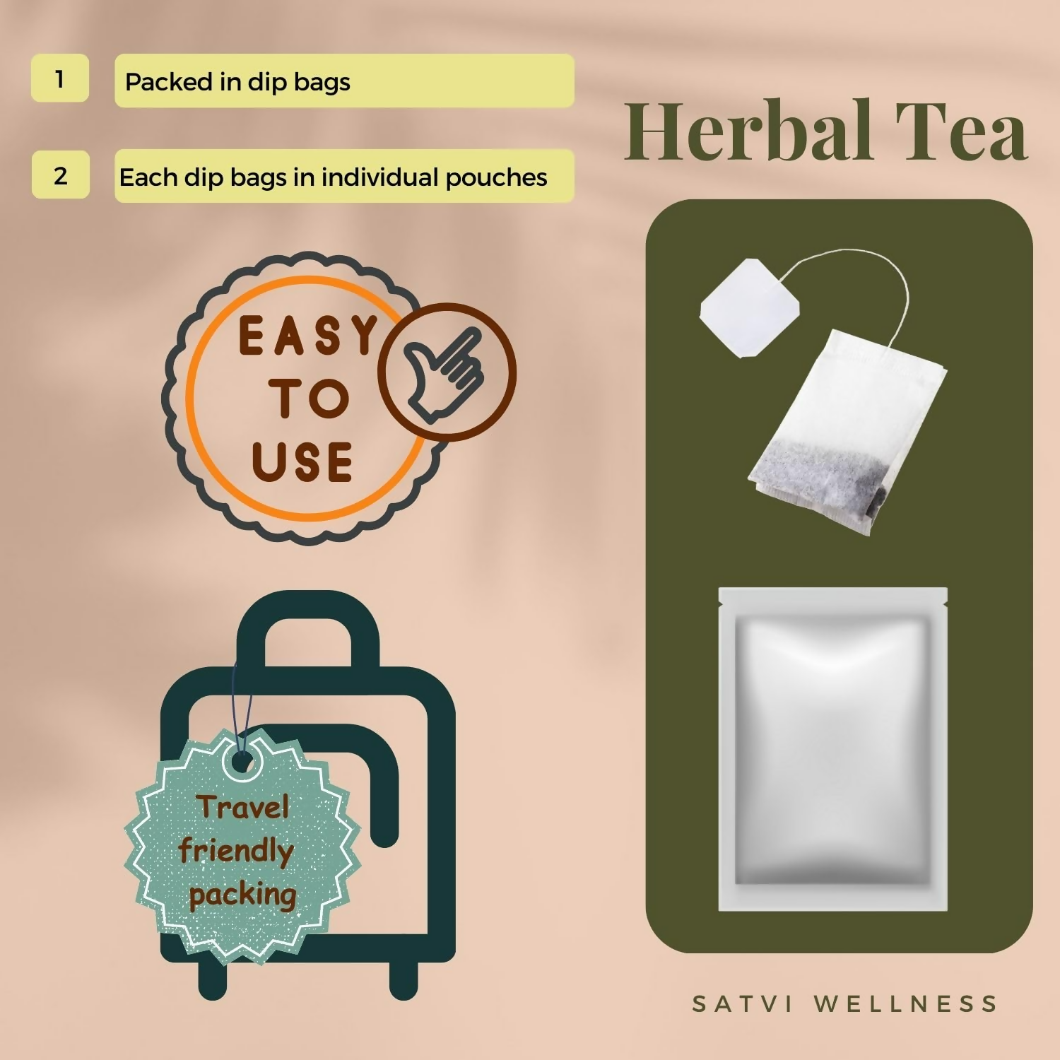 Satvi Wellness Milk Thistle Seed Tea Bags | Herbal Tea | Grocsy