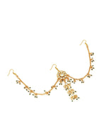 Ruby Raang Gold Flower Kundan Hair Jewelry | Grocsy