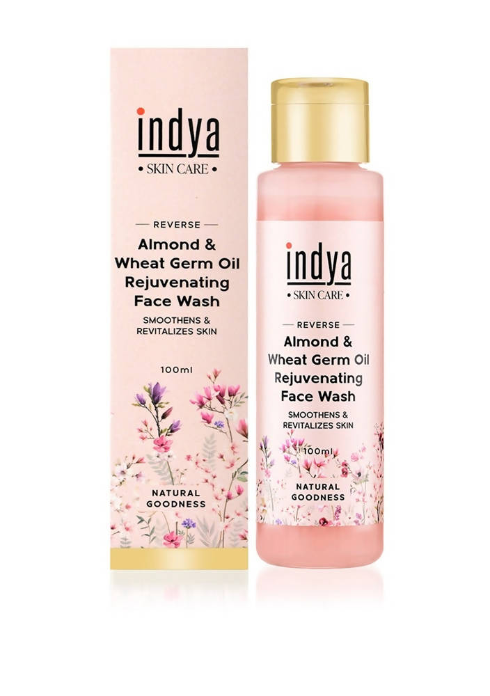 Indya Almond & Wheat Germ Oil Rejuvenating Face Wash | Grocsy