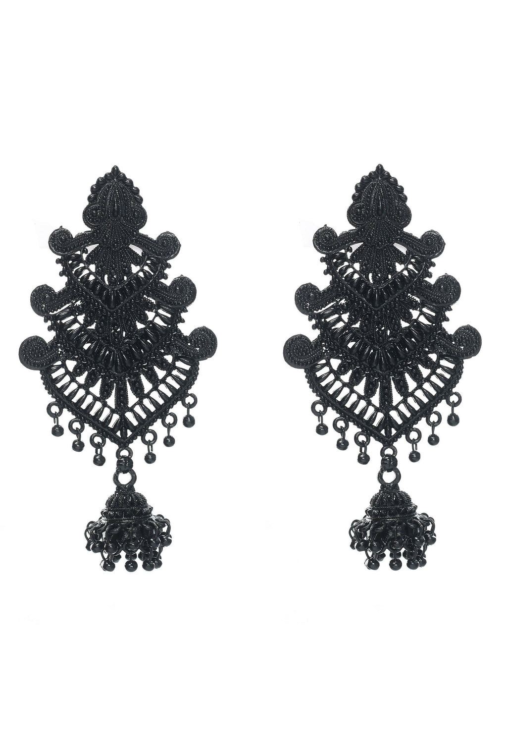 Mominos Fashion Johar Kamal Latest Design Black Color Earrings