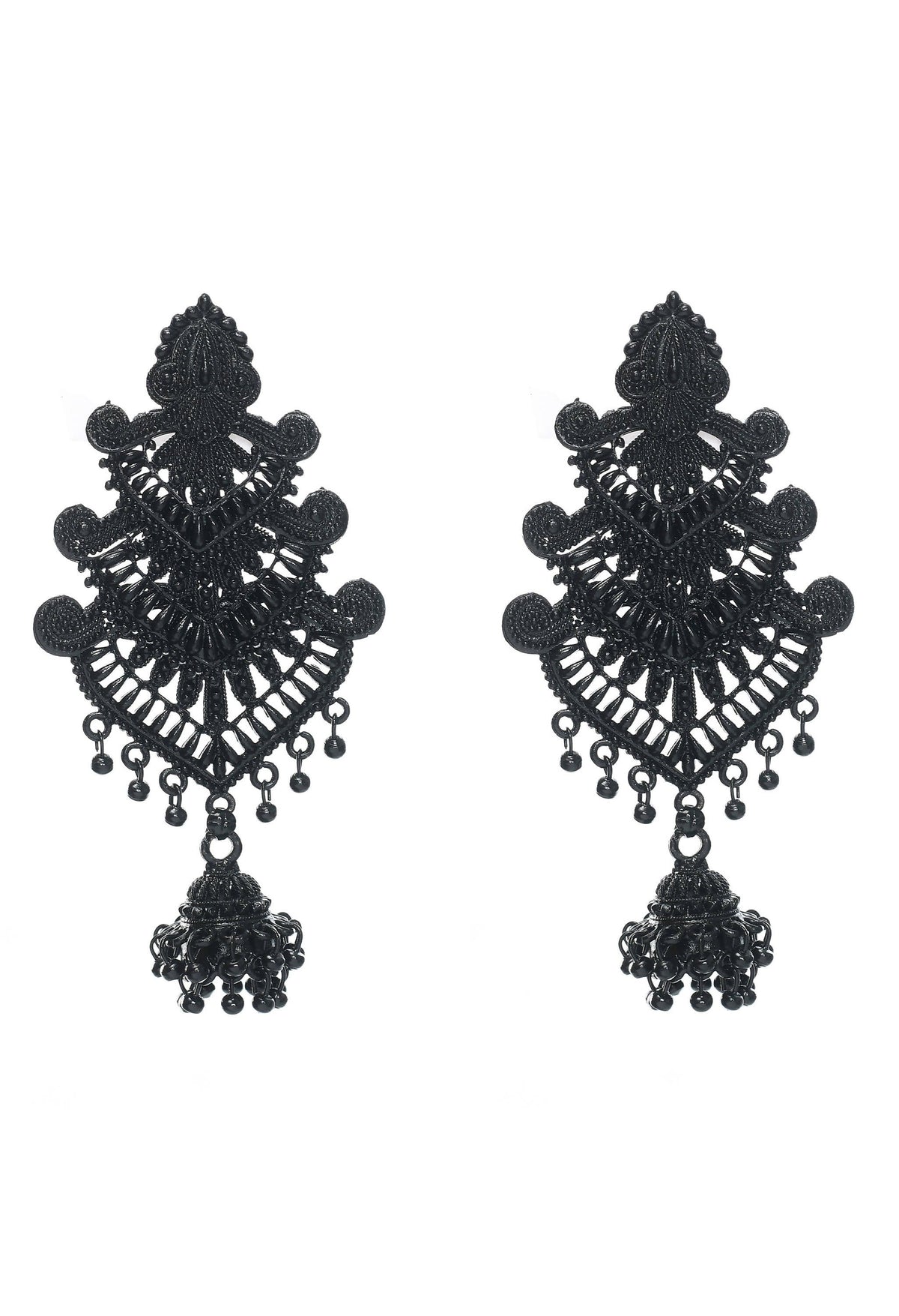 Mominos Fashion Johar Kamal Latest Design Black Color Earrings