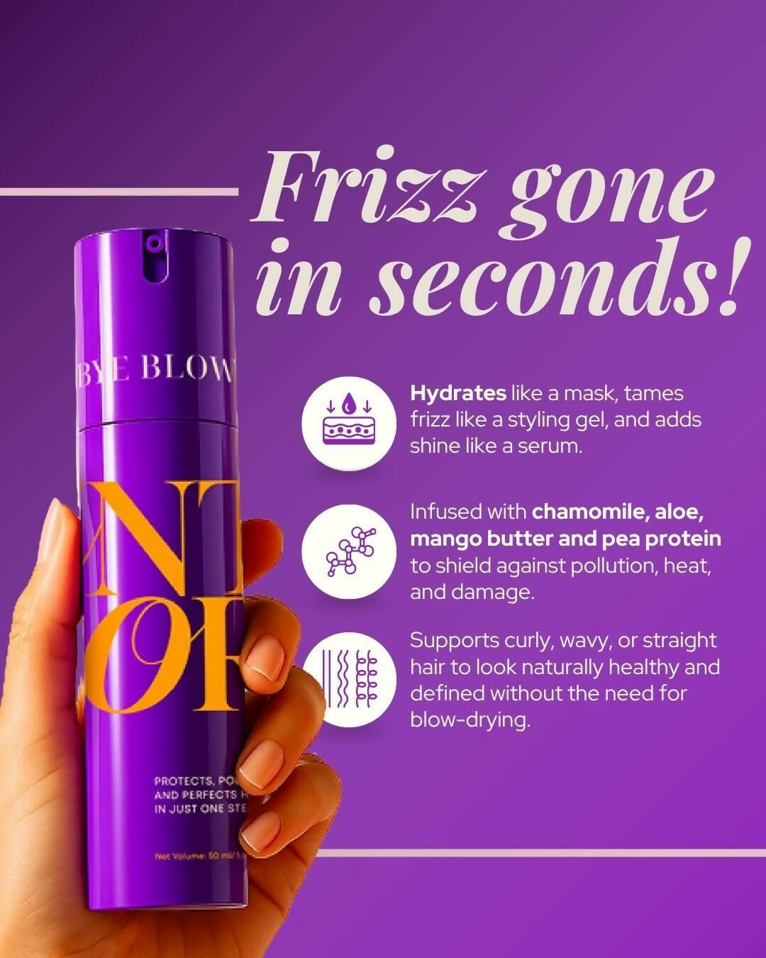 Antinorm Bye Bye Blow Dry Hair Serum | Grocsy