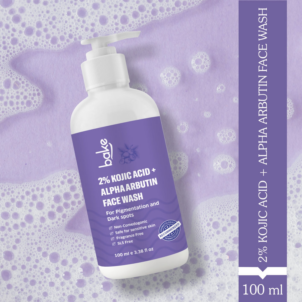 Bake 2% Kojic Acid Face Wash With Alpha Arbutin | Grocsy