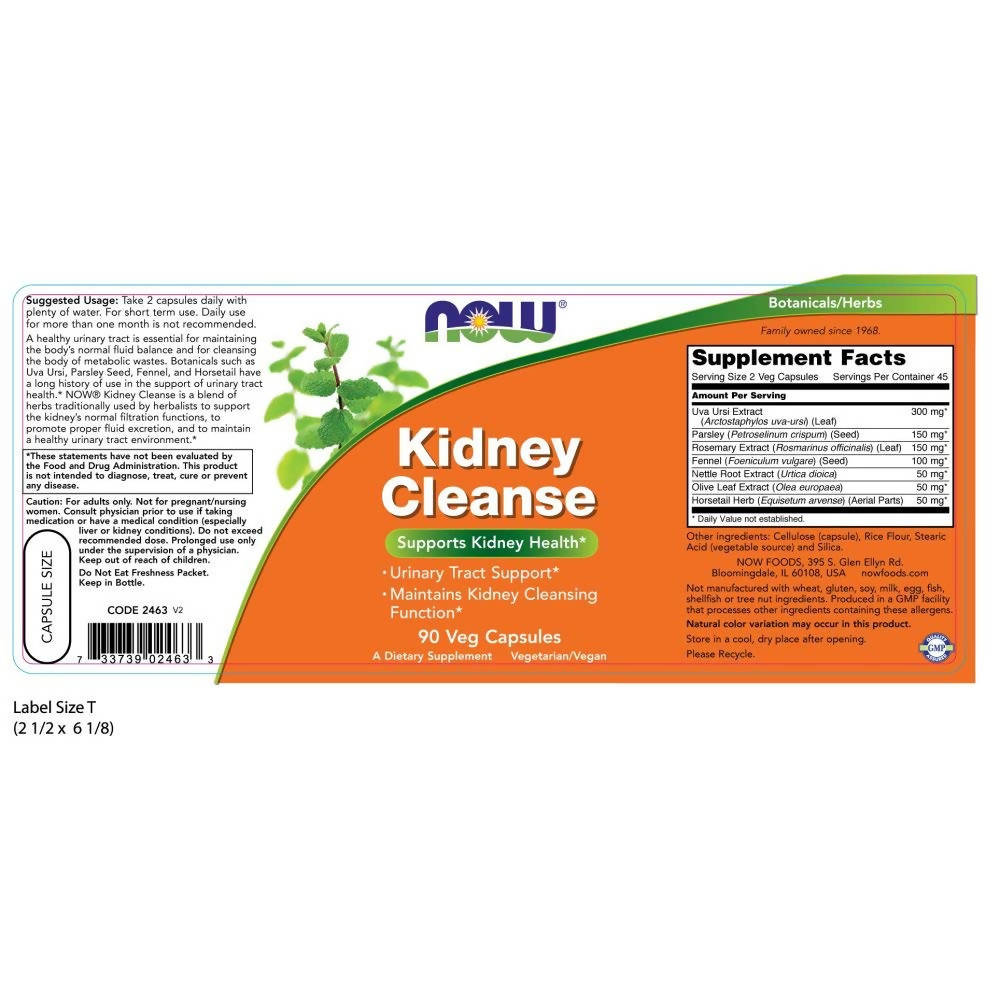 Now Foods Kidney Cleanse Capsules | Grocsy