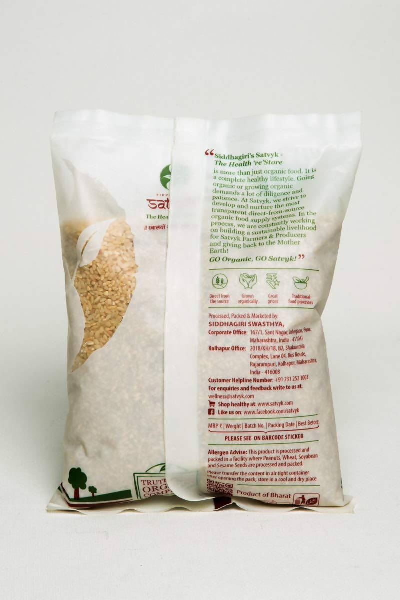 Siddhagiri's Satvyk Organic Unpolished Ajara Ghansal Rice | Grocsy