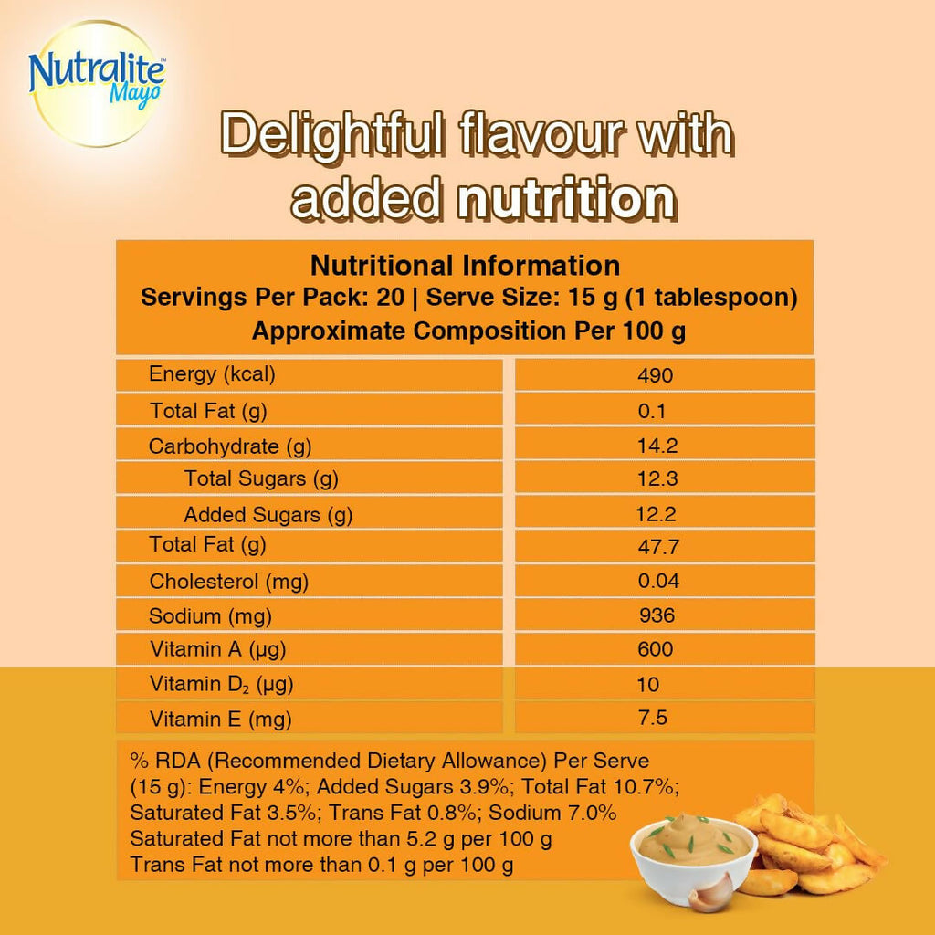 Nutralite Mayo Cheesy Garlic|Eggless Mayonnaise | Grocsy