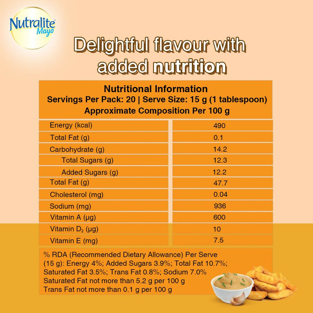 Nutralite Mayo Cheesy Garlic|Eggless Mayonnaise | Grocsy