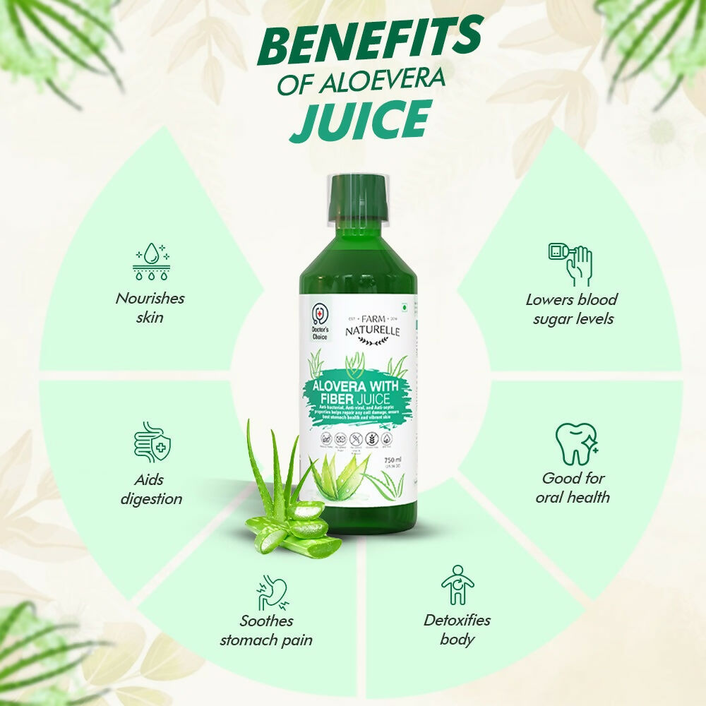 Farm Naturelle Aloe Vera Juice - Revitalize Hair, Skin, and Digestive Health | Grocsy