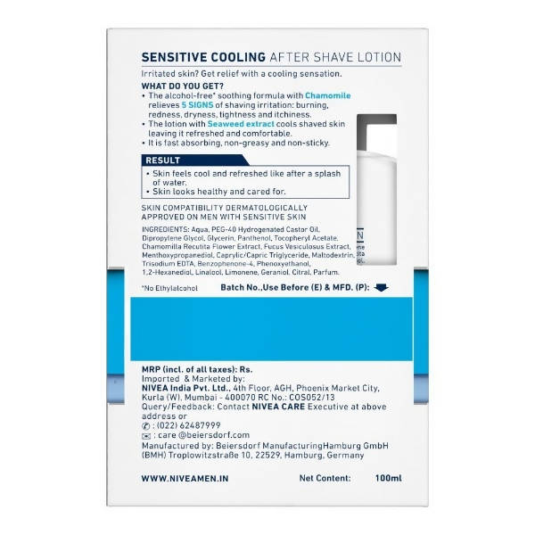 Nivea Men Sensitive Cooling After Shave Lotion | Grocsy