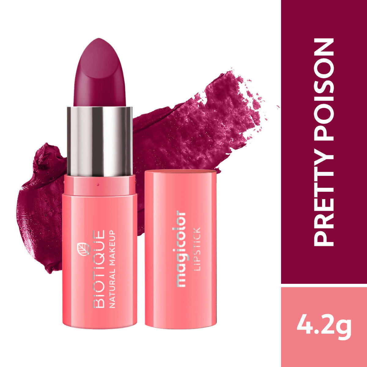 Biotique Magicolor Lipstick - Pretty Poison | Grocsy
