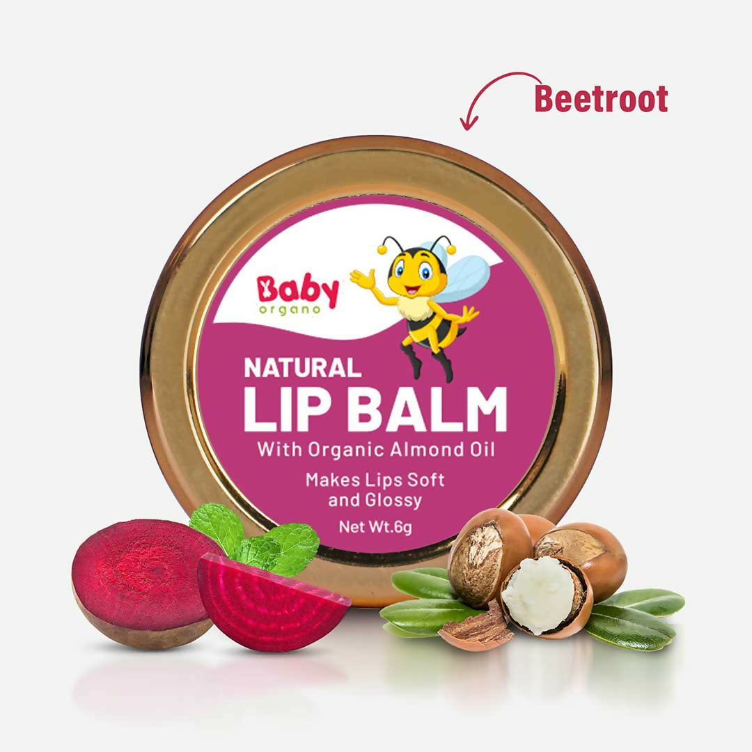 Babyorgano Natural Lip Balm - Beetroot Flavor | Grocsy