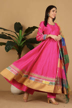 Joban Fashion Pink Silk Lehenga Set | Grocsy