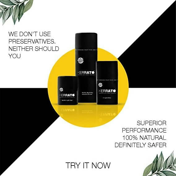 Kerrato Hair Fibres For Thinning Hair (Natural Black) | Grocsy