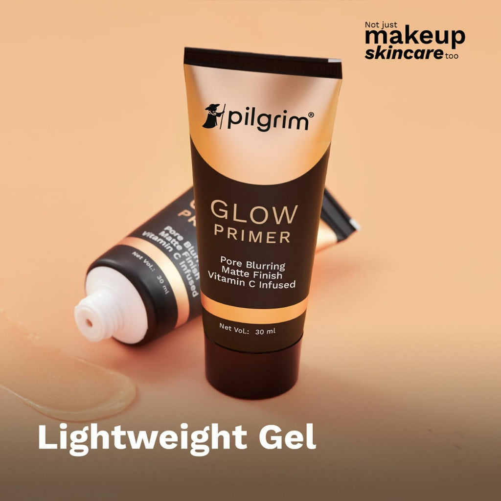 Pilgrim Glow Primer Pore Blurring Matte Finish Vitamin C Infused | Grocsy