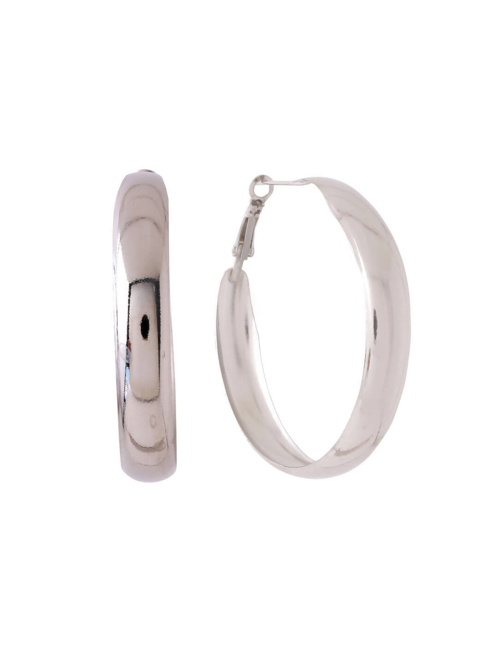 NVR Women Silver Plated Hoop Earrings | Grocsy